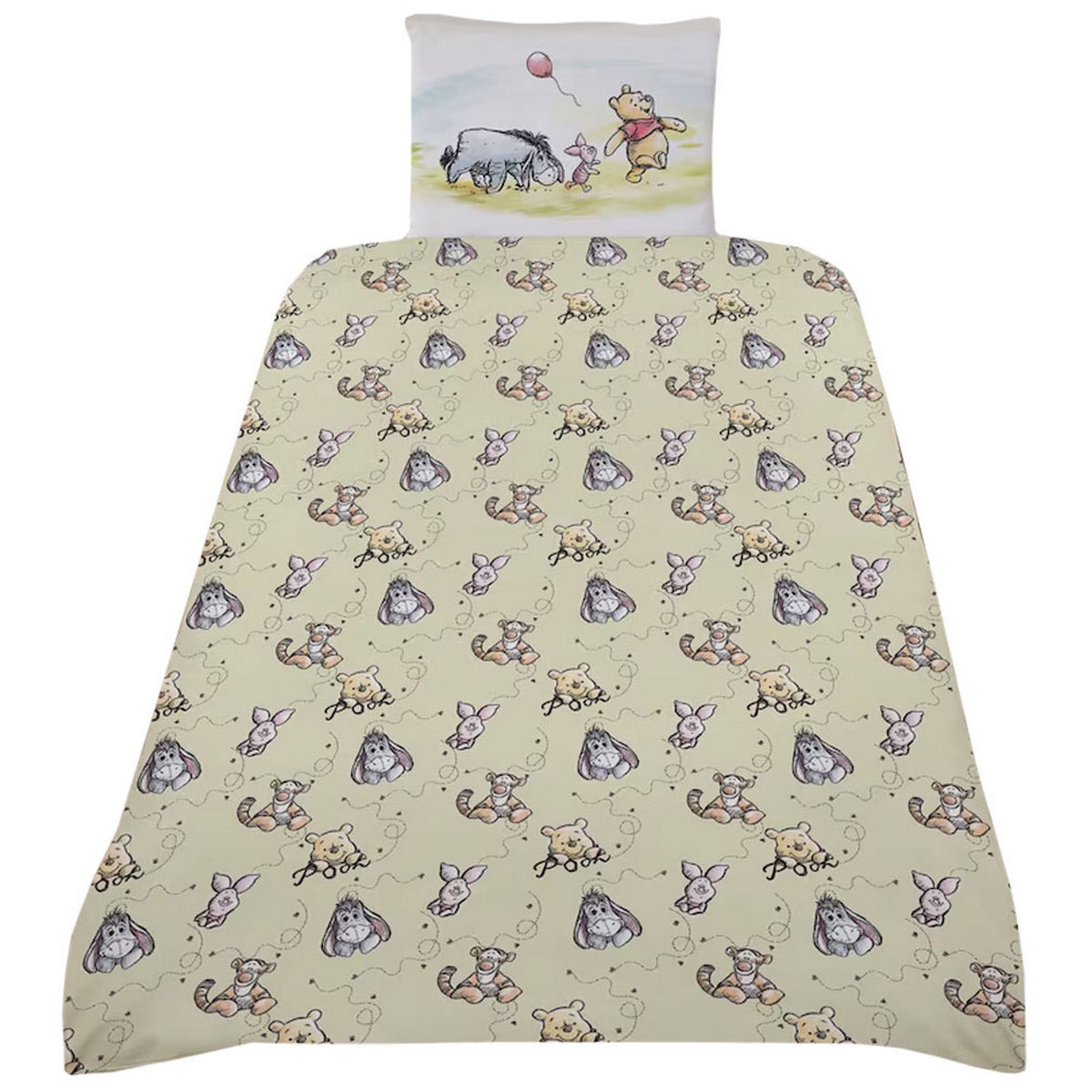 Yellow-White-Red - Back - Winnie the Pooh Reversible Duvet Set