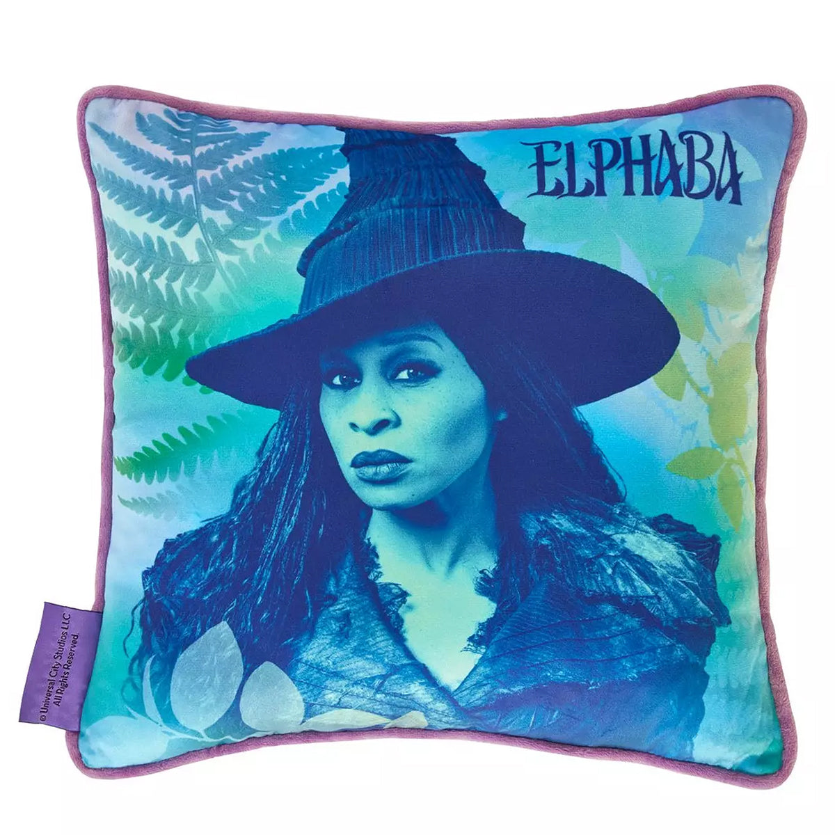 Blue-Green-Pink - Back - Wicked: For Good Reversible Elphaba and Glinda Filled Cushion