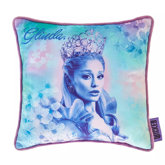 Blue-Green-Pink - Front - Wicked: For Good Reversible Elphaba and Glinda Filled Cushion