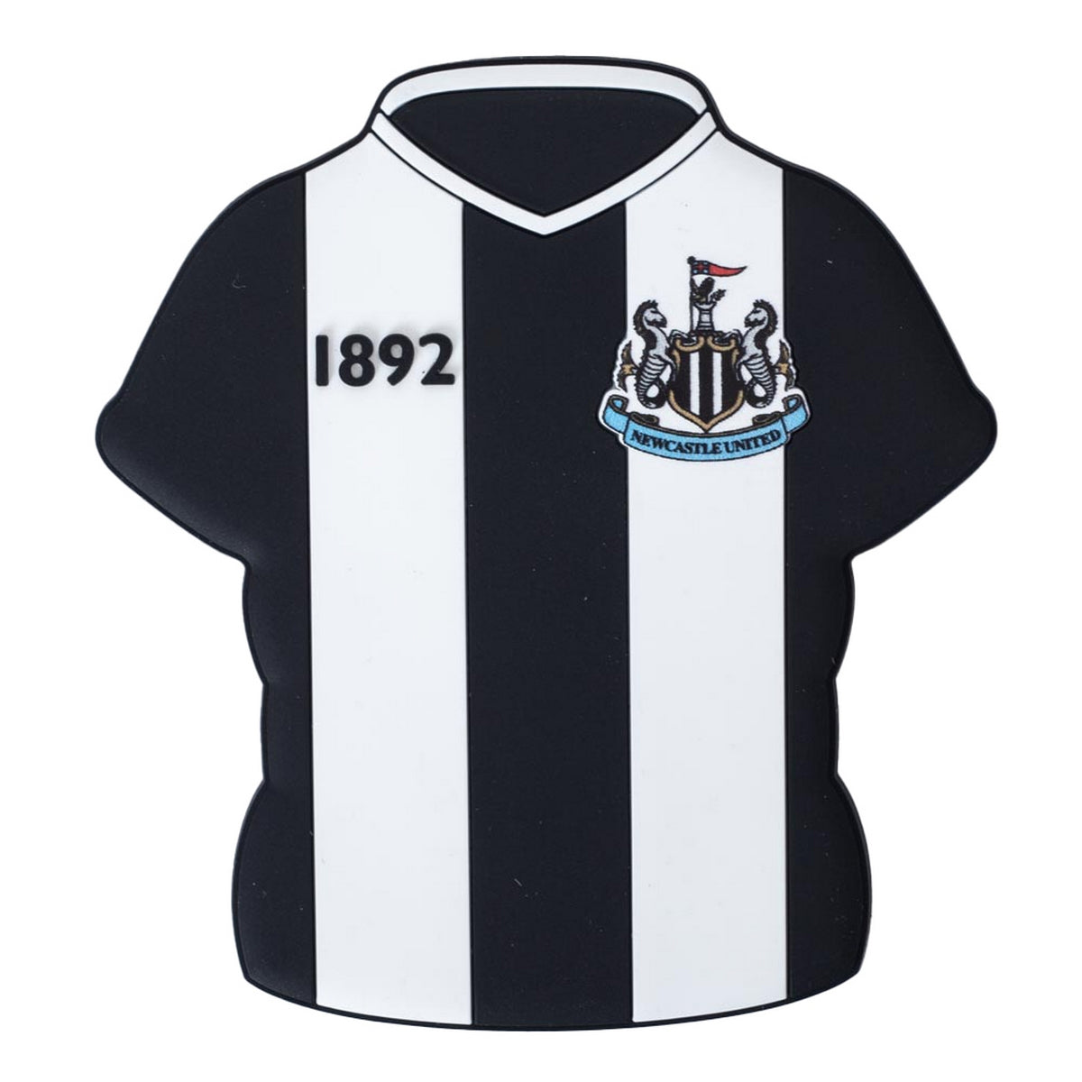 Black-White - Front - Newcastle United FC Home Kit PVC Fridge Magnet