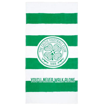 Green-White - Front - Celtic FC You´ll Never Walk Alone Towel