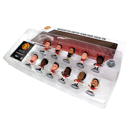 Red-Yellow - Back - Manchester United FC Season 25-26 SoccerStarz Football Figurine Set (Pack of 11)