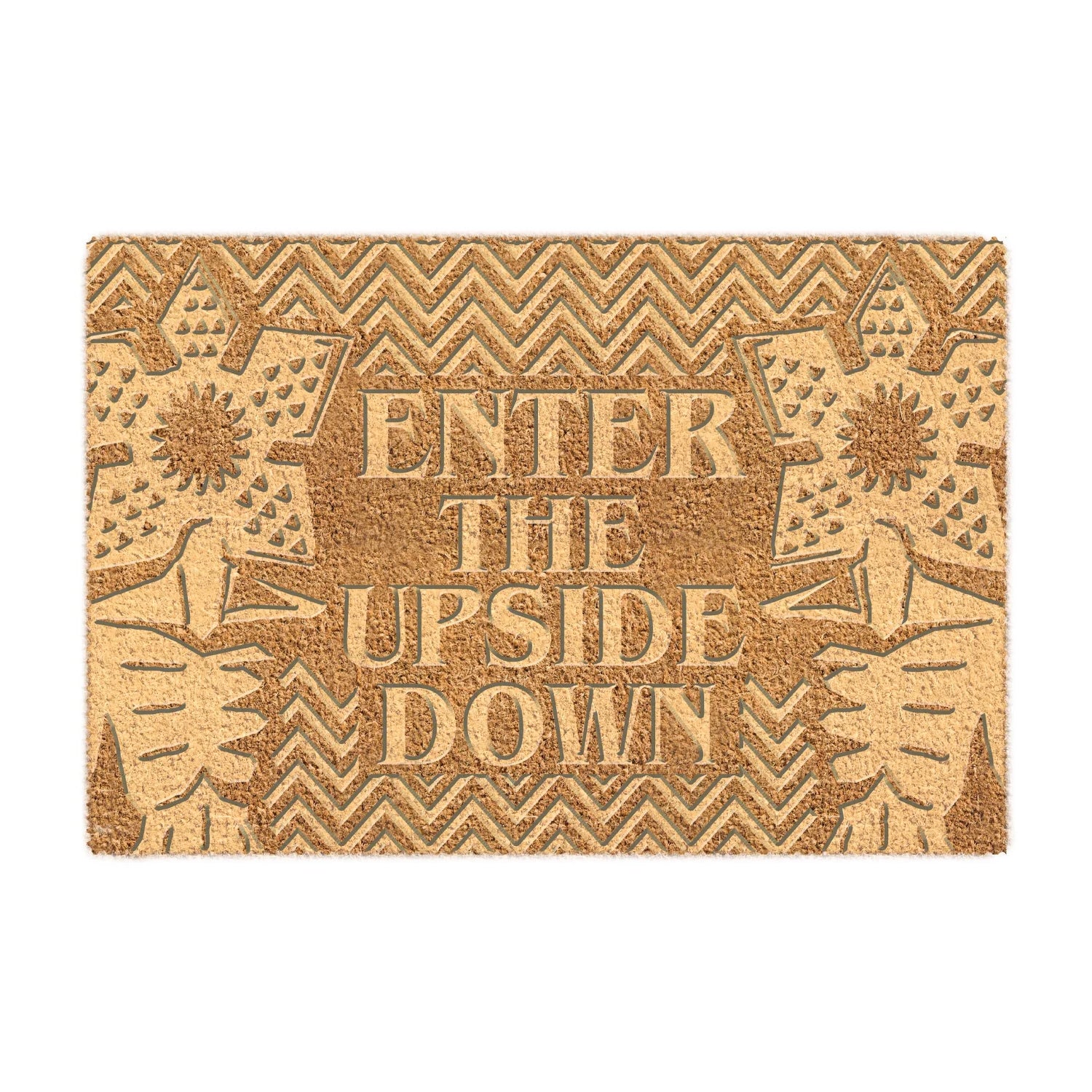 Natural - Front - Stranger Things Enter The Upside Down Embossed Door Mat