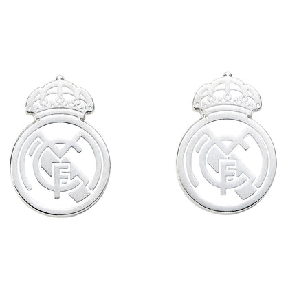 Silver - Front - Real Madrid CF Silver Painted Cufflinks