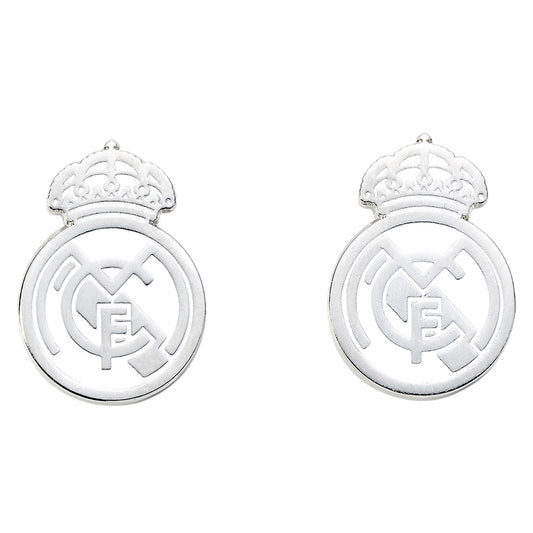 Silver - Front - Real Madrid CF Silver Painted Cufflinks