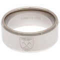 Silver - Front - West Ham United FC Band Ring
