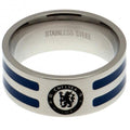 Silver-Blue - Front - Chelsea FC Colour Stripe Ring