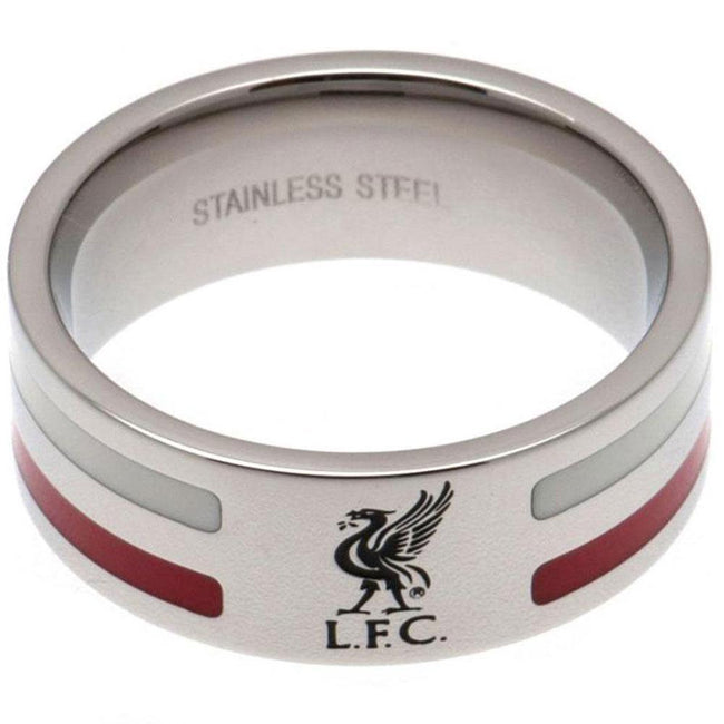 Silver-Red-White - Front - Liverpool FC Colour Stripe Ring