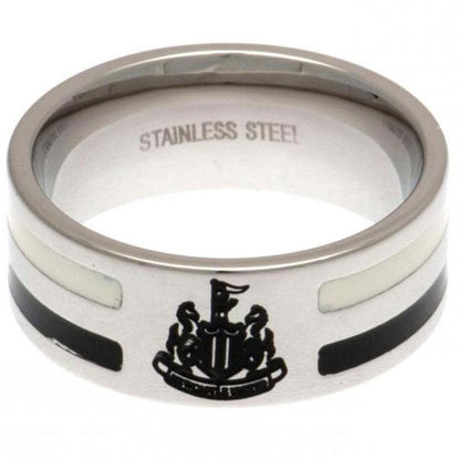 Silver-Black-White - Front - Newcastle United FC Colour Stripe Ring