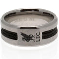 Silver - Front - Liverpool FC Black Inlay Ring