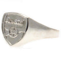 Silver - Front - Arsenal FC Silver Plated Crest Ring