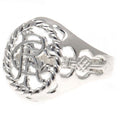 Silver - Front - Rangers FC Silver Plated Crest Ring