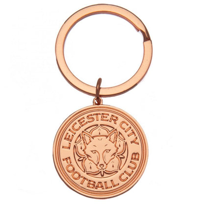 Rose Gold - Front - Leicester City FC Rose Gold Plated Keyring