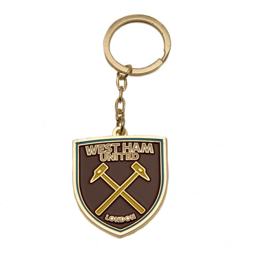 Brown - Front - West Ham United FC Keyring
