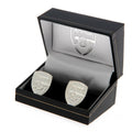 Silver - Back - Arsenal FC Silver Plated Crest Cufflinks