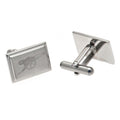 Silver - Front - Arsenal FC Stainless Steel Gunner Cufflinks