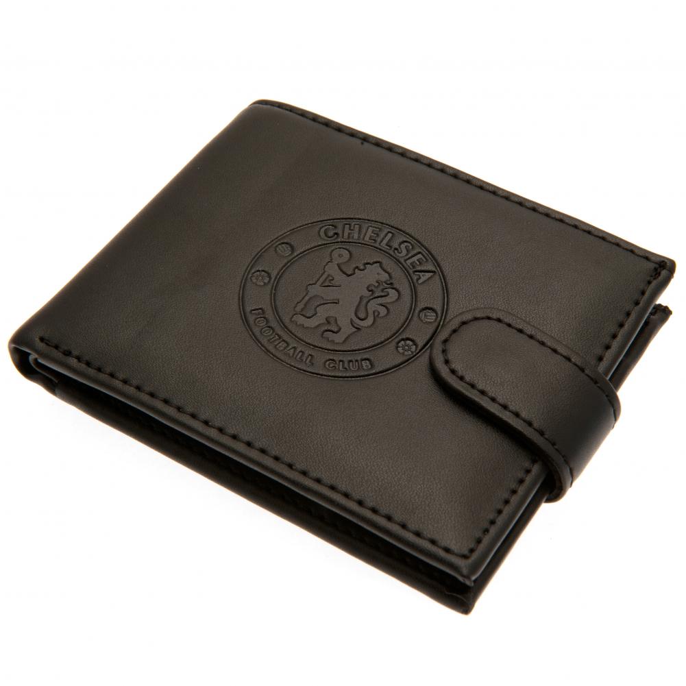 Black - Side - Chelsea FC RFID Anti Fraud Leather Wallet