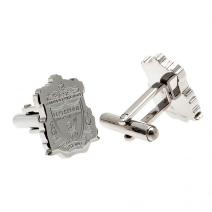 Silver - Front - Liverpool FC Stainless Steel Crest Cufflinks