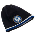 Navy-Royal Blue - Back - Chelsea FC Official Adults Unisex Reversible Knitted Hat