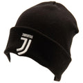 Black-White - Front - Juventus FC Official Adults Unisex Turn Up Knitted Hat