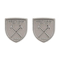 Silver - Back - West Ham United FC Silver Plated Crest Cufflinks