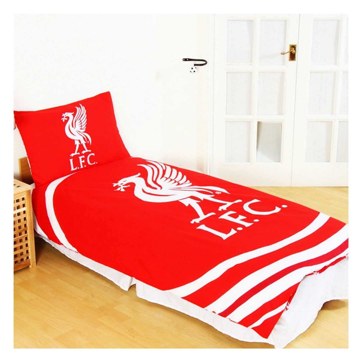 Red - Front - Liverpool FC Pulse Single Duvet Set