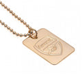 Gold - Back - Arsenal FC Gold Plated Dog Tag And Chain
