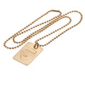 Gold - Front - Arsenal FC Gold Plated Dog Tag And Chain