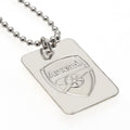 Silver - Back - Arsenal FC Silver Plated Dog Tag And Chain