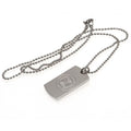 Silver - Front - Celtic FC Engraved Dog Tag And Chain
