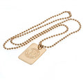Gold - Front - Chelsea FC Gold Plated Dog Tag And Chain
