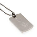 Silver - Back - Tottenham Hotspur FC Engraved Dog Tag And Chain