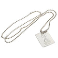Silver - Front - Tottenham Hotspur FC Silver Plated Dog Tag And Chain