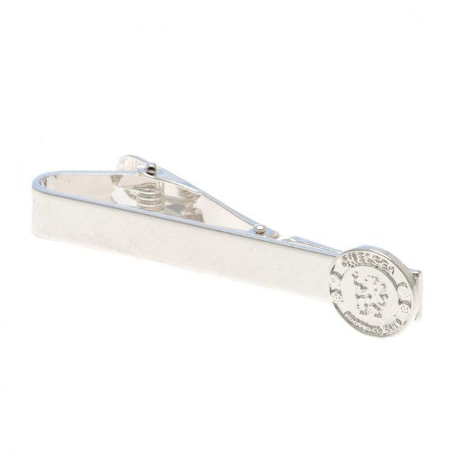 Silver - Front - Chelsea FC Silver Plated Tie Slide