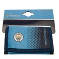 Turquoise-Black - Side - Manchester City FC Fade Design Touch Fastening Nylon Wallet