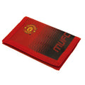 Red-Black - Front - Manchester United FC Touch Fastening Fade Design Nylon Wallet