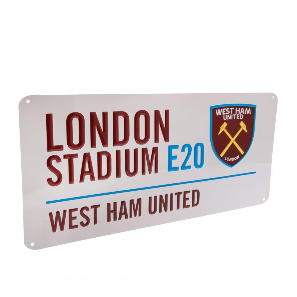 White - Back - West Ham United FC Street Sign