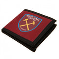 Black-Red - Front - West Ham United FC Touch Fastening Canvas Wallet