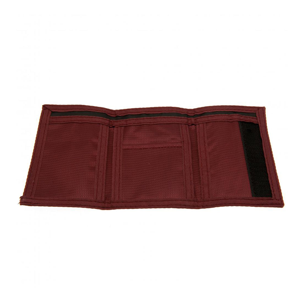 Red-Navy - Back - West Ham United FC Fade Design Touch Fastening Nylon Wallet
