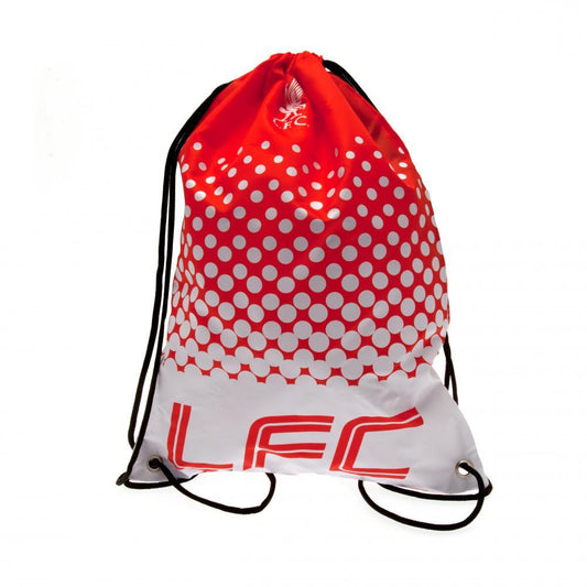 Red-White-Black - Front - Liverpool FC Fade Design Drawstring Gym Bag