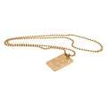 Gold - Back - Celtic FC Gold Plated Dog Tag And Chain