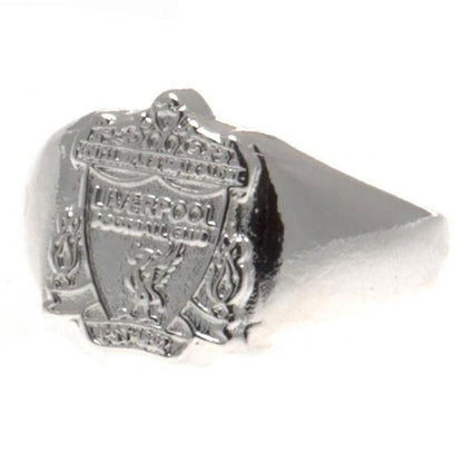 Silver - Front - Liverpool FC Official Silver Plated Crest Ring