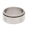 Silver - Side - Manchester City FC Official Stainless Steel Spinner Ring