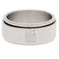Silver - Front - Manchester City FC Official Stainless Steel Spinner Ring
