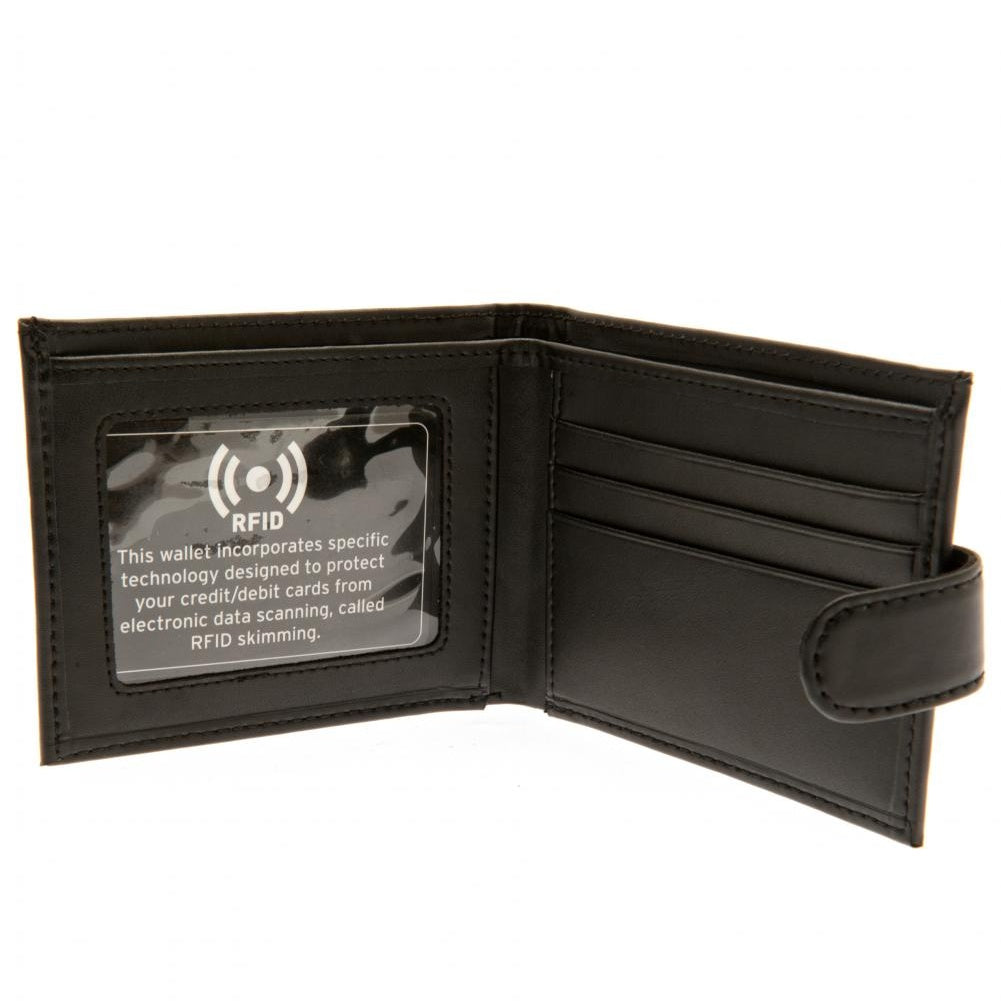 Black - Back - Liverpool FC RFID Anti Fraud Leather Wallet