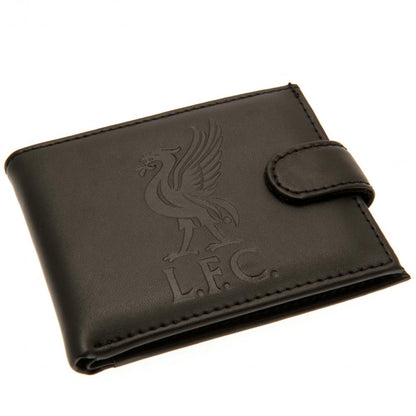 Black - Side - Liverpool FC RFID Anti Fraud Leather Wallet