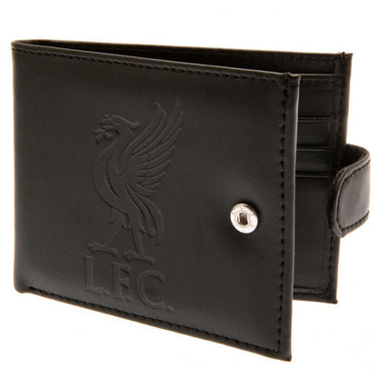 Black - Front - Liverpool FC RFID Anti Fraud Leather Wallet