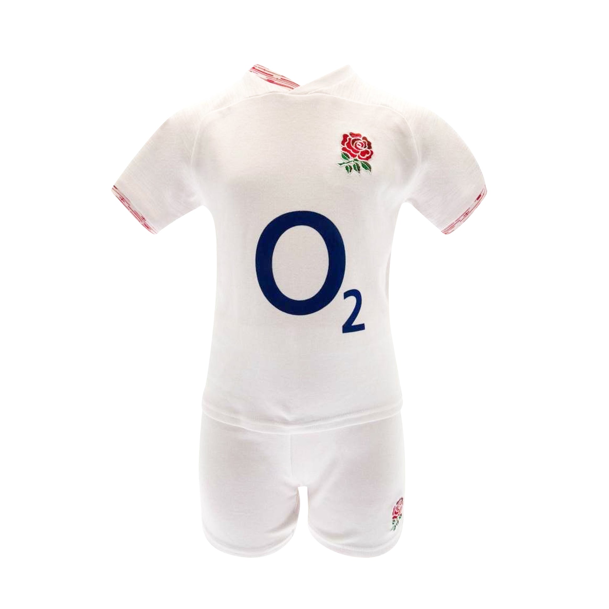 White - Front - England RFU Children-Kids T Shirt And Shorts Set