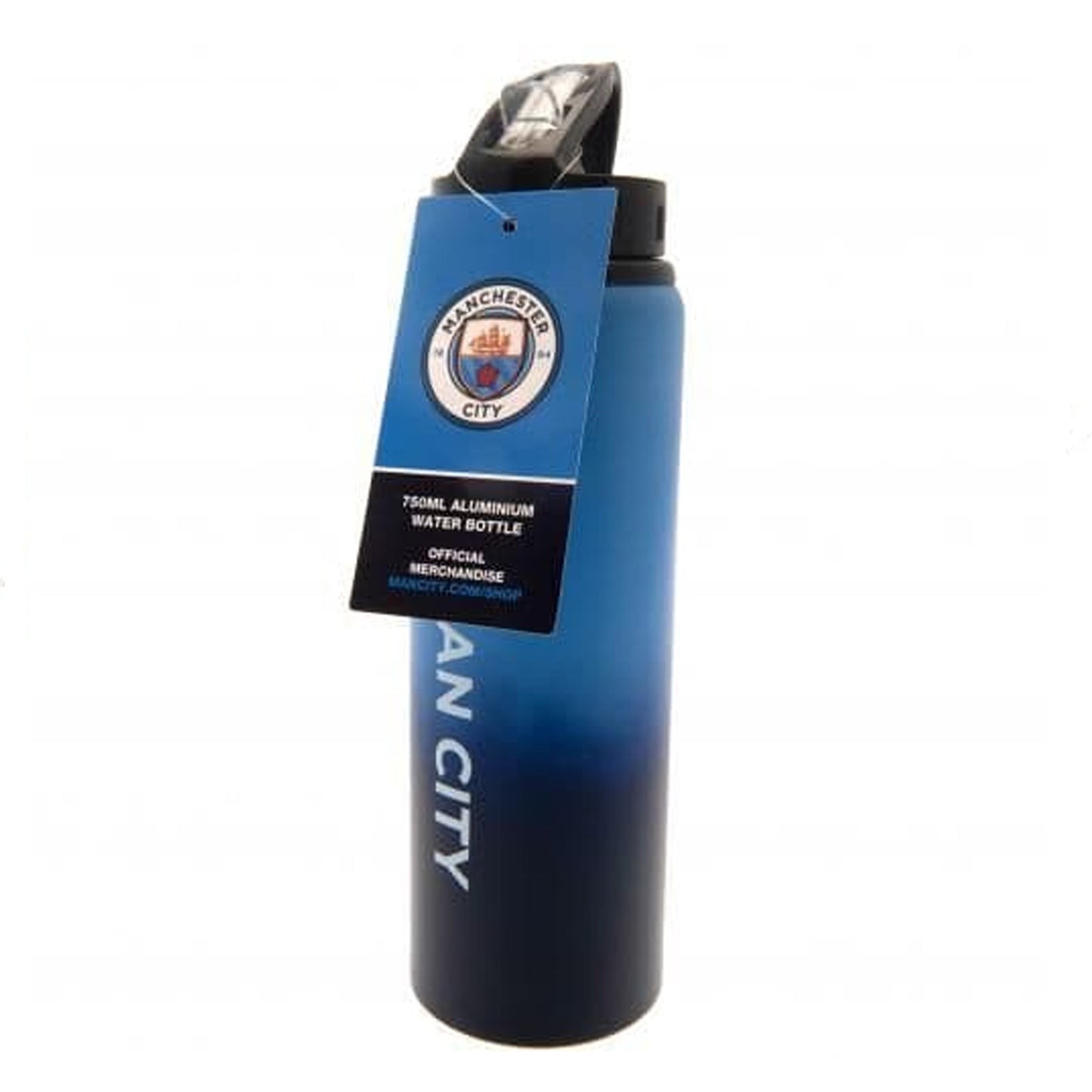 Blue - Back - Manchester City FC Aluminium Drinks Bottle