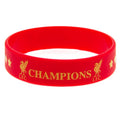 Red - Front - Liverpool FC Champions Of Europe Silicone Wristband